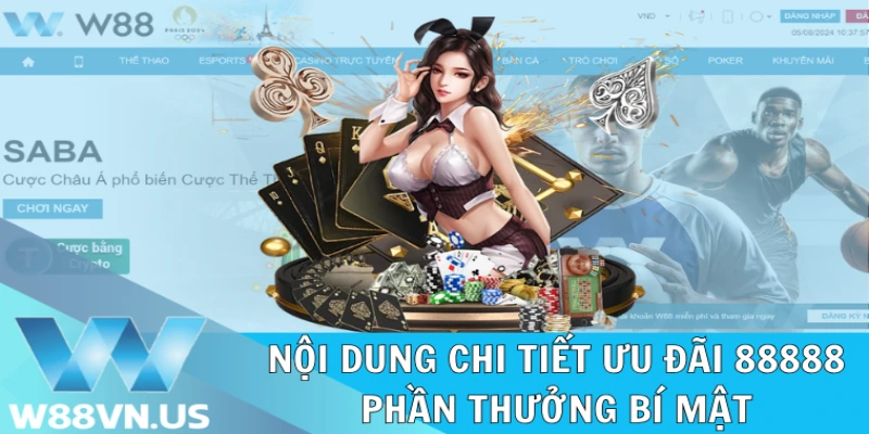 Thông tin cụ thể về khuyến mãi 88888 phần thưởng bí mật