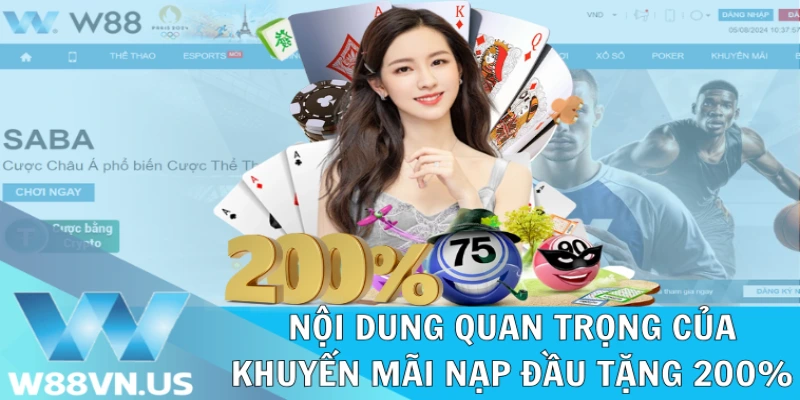 Nội dung chính của khuyến mãi nạp đầu tặng 200%